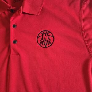 Nike Red Polo Shirt with Black Logo